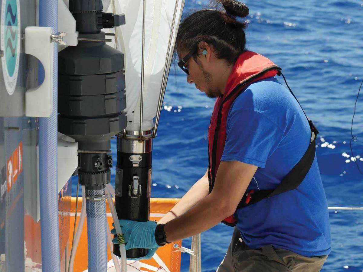 Dr. Michel Flores aboard TARA