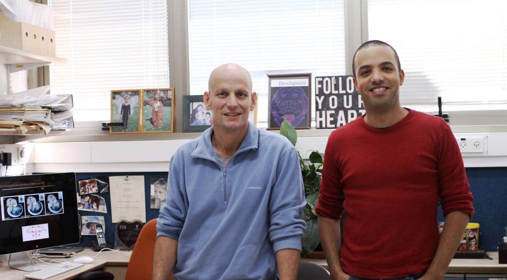 (l-r) Prof. Eldad Tzahor and Itamar Harel