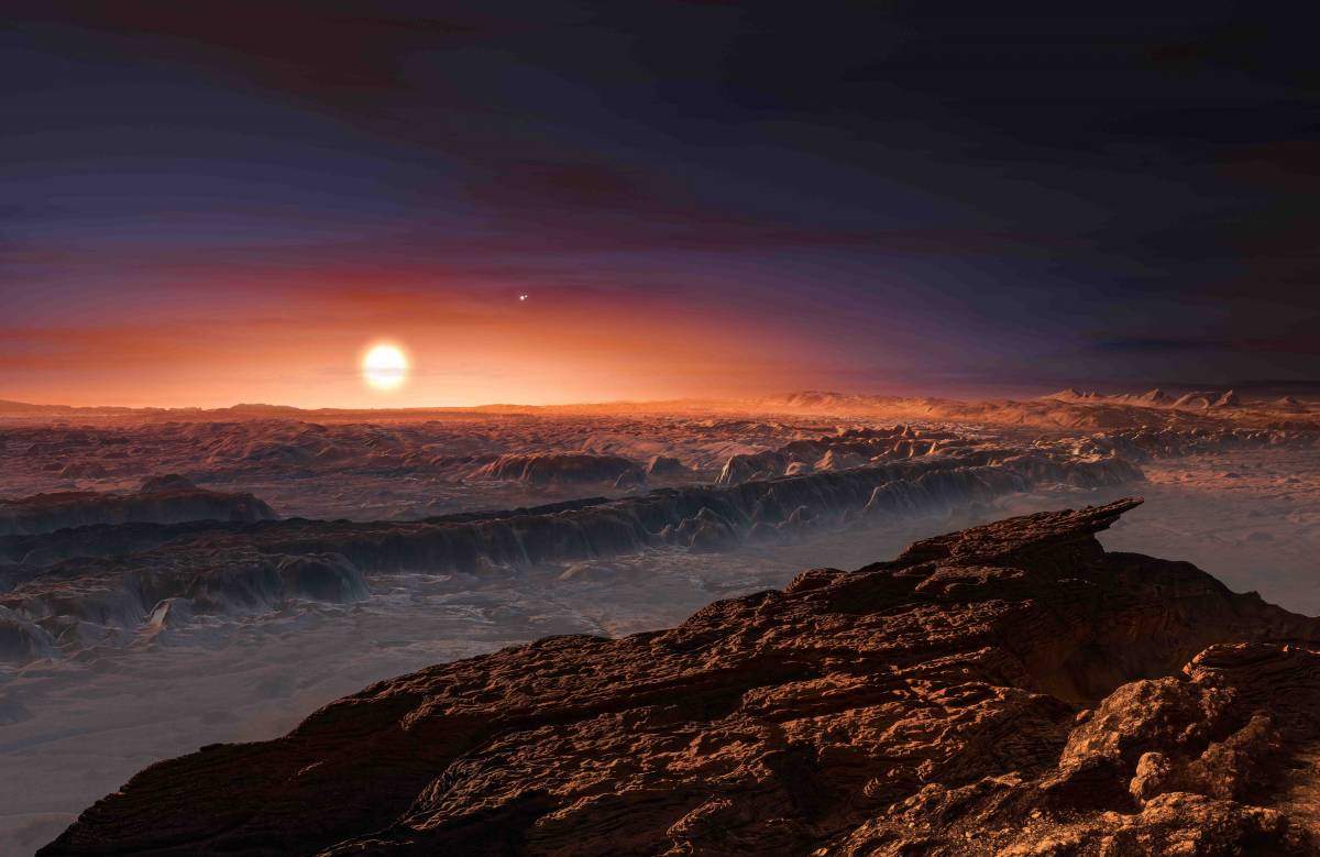 איור של כוכב-הלכת שהתגלה, פרוקסימה קנטאורי b. קרדיט: ESO/M. Kornmesser