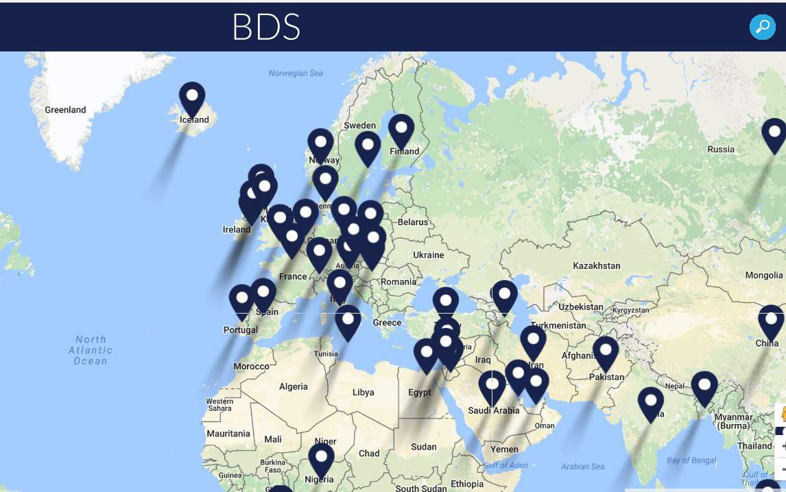 לחצו על המפה כדי לקרוא על שיתופי פעולה מדעיים בין ישראל לעולם 