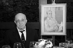 פרופ' דוסטרובסקי ביום הולדתו ה-90, אוקטובר 2008