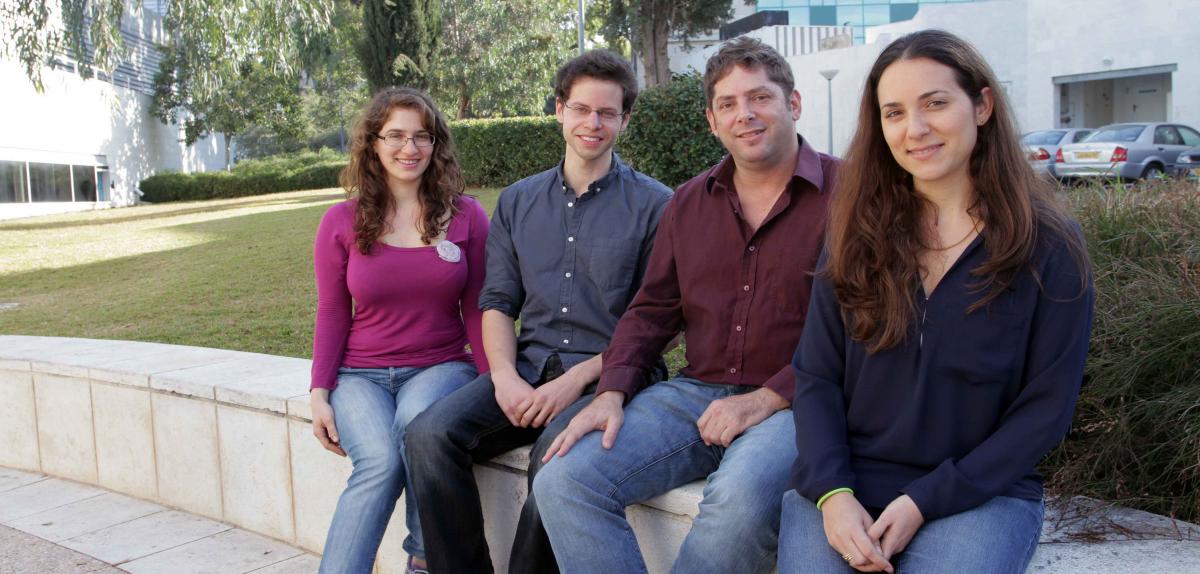 (l-r) Meirav Katz, Christoph Thaiss, Dr. Eran Elinav and Maayan Levy