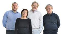 מימין: ד"ר סנה שילשטיין, פרופ' עמוס ברסקין, ד"ר רחל צ'ציק ומרקו קורטזי. רגישות