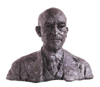 פסל ראש של חיים ויצמן , מעשה ידי יעקב אפשטיין. יציקת ברונזה. שי מהברון ג'יימס דה-רוטשילד לחיים ויצמן ליום הולדתו ה-60. 1934.