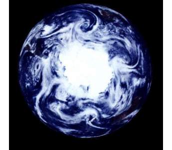 Five storms traveling around the South Pole. Source: NASA