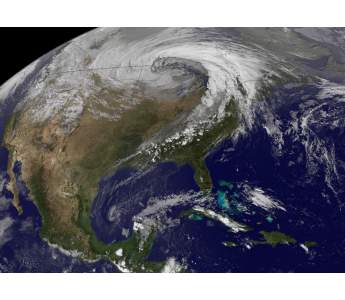 סופה בשמי ארה"ב. מקור: NASA