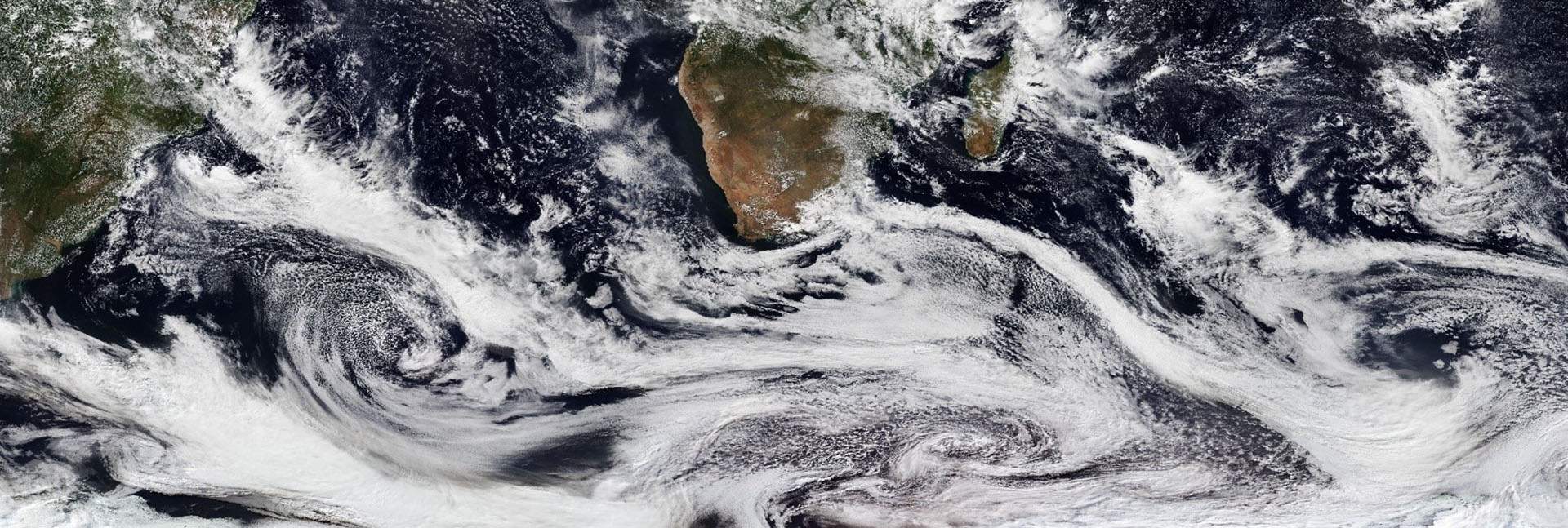 Winter storms in the Southern Hemisphere / NASA Worldview