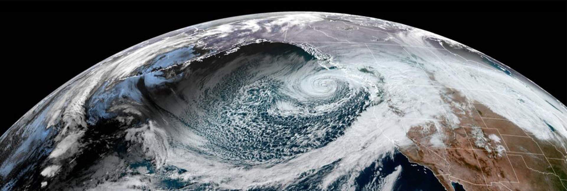 Satellite image of a winter storm in western North America. Source: Cooperative Institute for Research in the Atmosphere (CIRA)