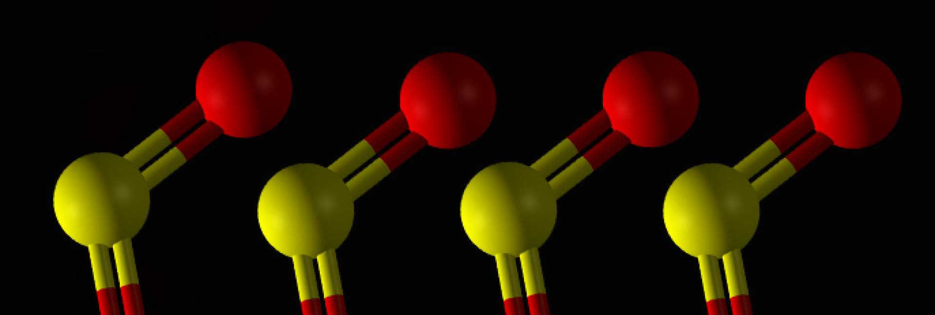 SO2 molecules line up