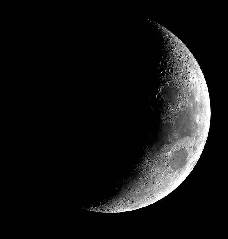 הירח, כפי שצולם במצפה הכוכבים על-שם קראר במכון ויצמן למדע